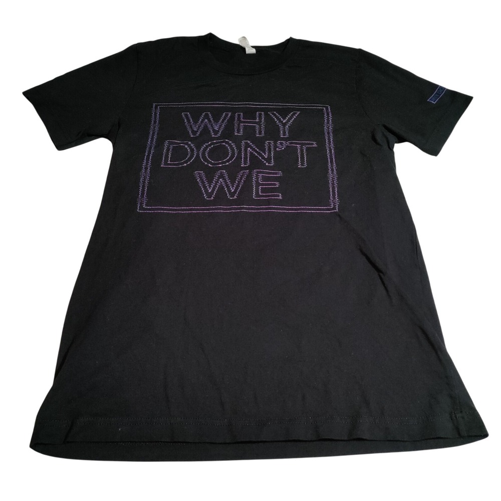 Why Don't We (8 Letters Tour Shirt) 2 Sided. Short Sleeve Black. Sz Medium -Spot